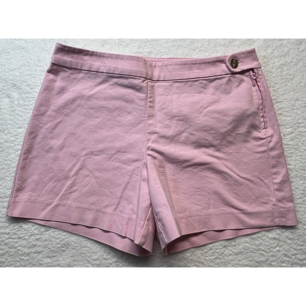 Lilly Pulitzer Shorts Womens 12 Alessi Pink Stretch Flat Front Preppy Resort